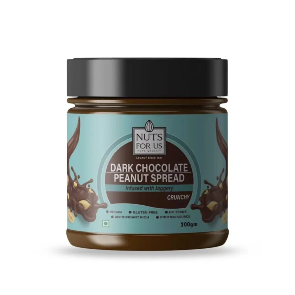 Buy Dark Chocolate Peanut Butter with Jaggery 200g no artificial sugar | Nuts For Us