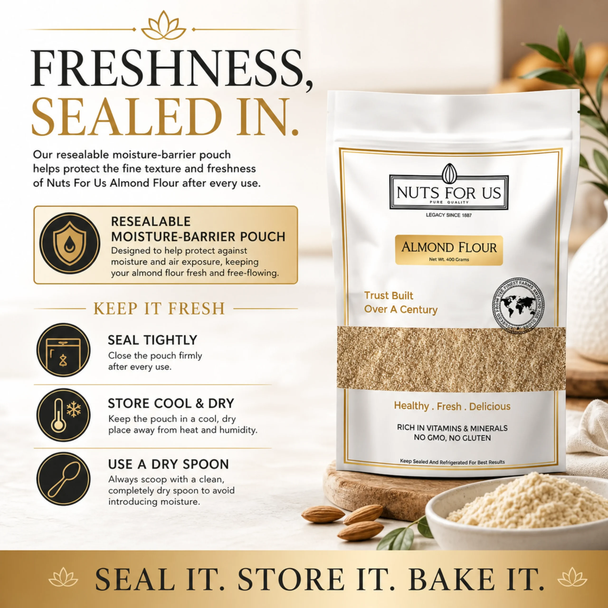 How to store unblanched Almond Flour