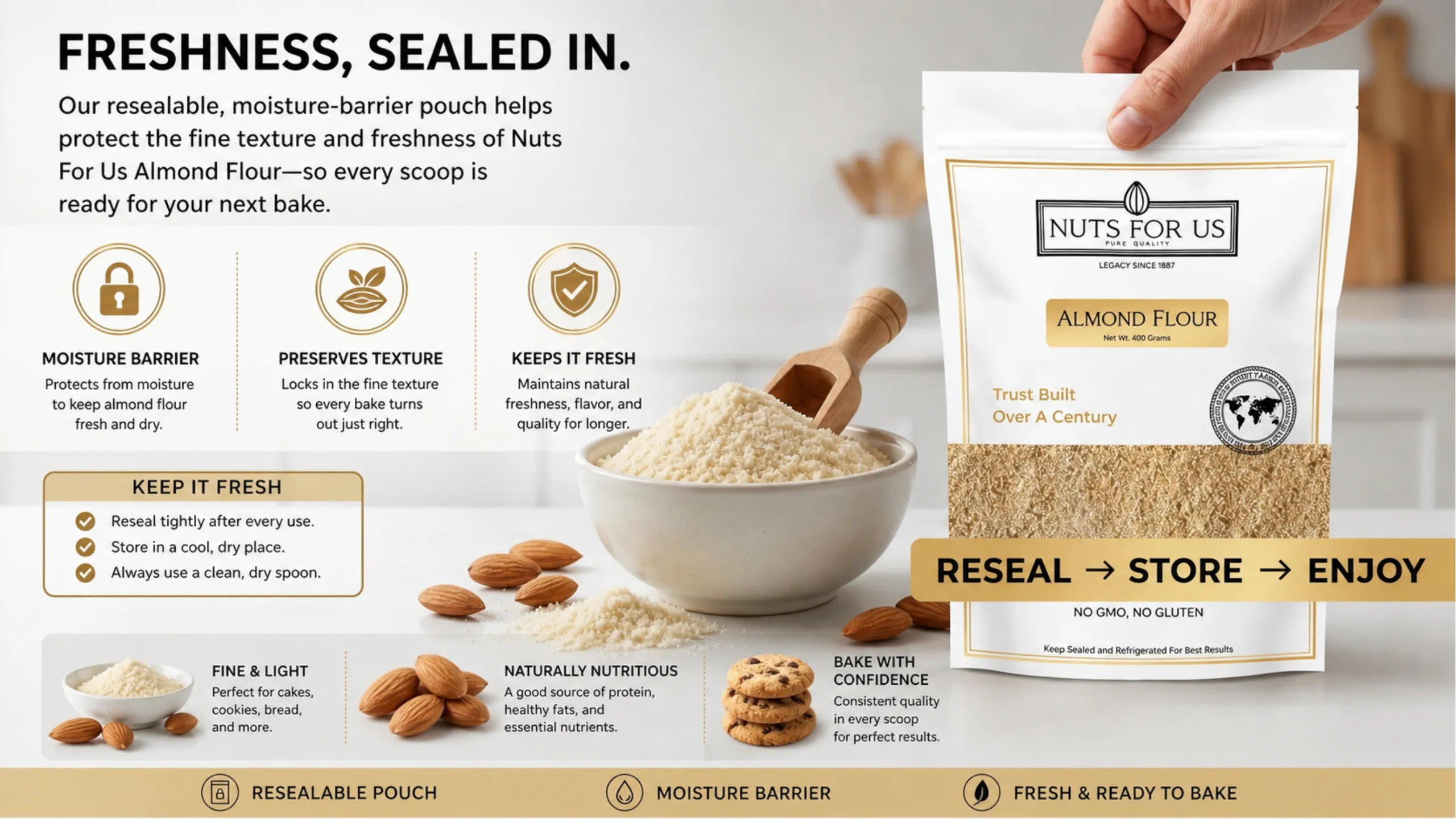 Unblanched Almond Flour packing