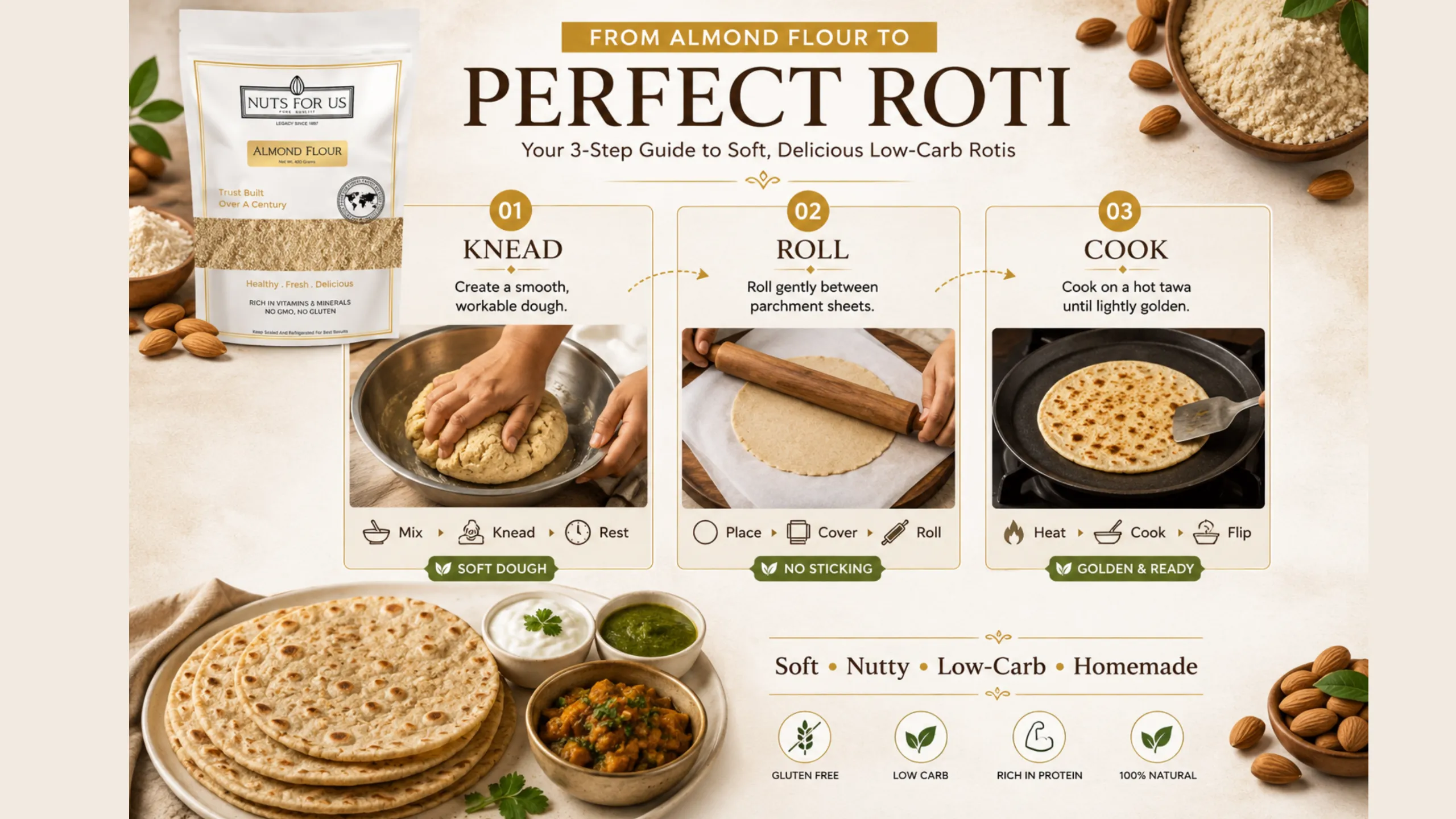 Unblanched almond flour keto flour